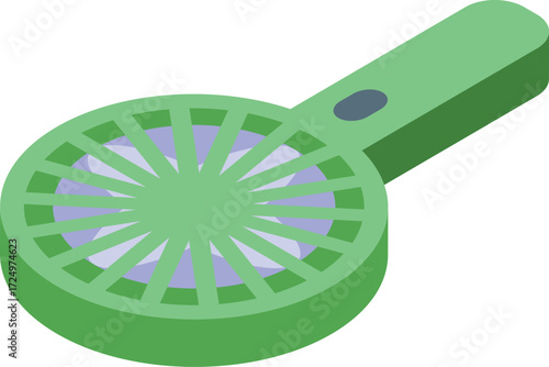 Portable handheld fan providing a refreshing breeze, perfect for staying cool on the go during hot summer days