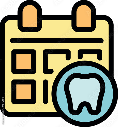 Calendar icon highlighting a scheduled dental appointment, emphasizing the importance of regular dental checkups for maintaining oral health