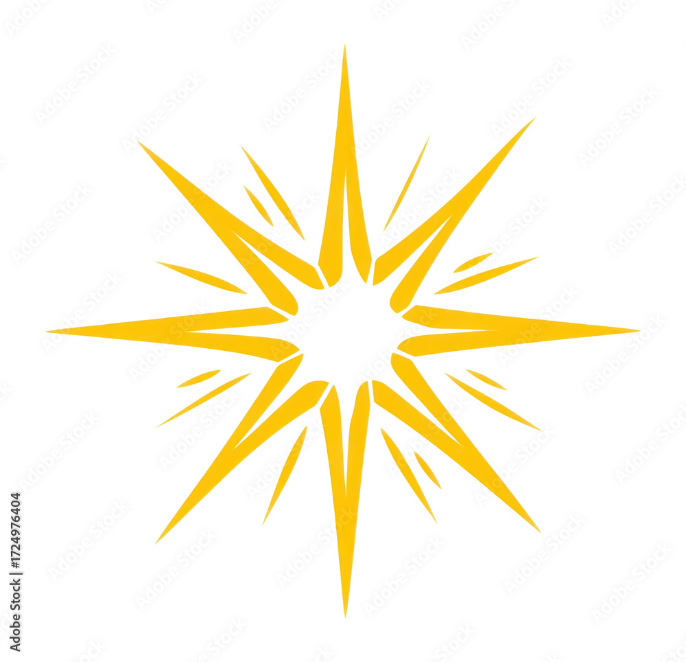 Obraz premium PNG Sun with ray icon symbol decorative geometric.