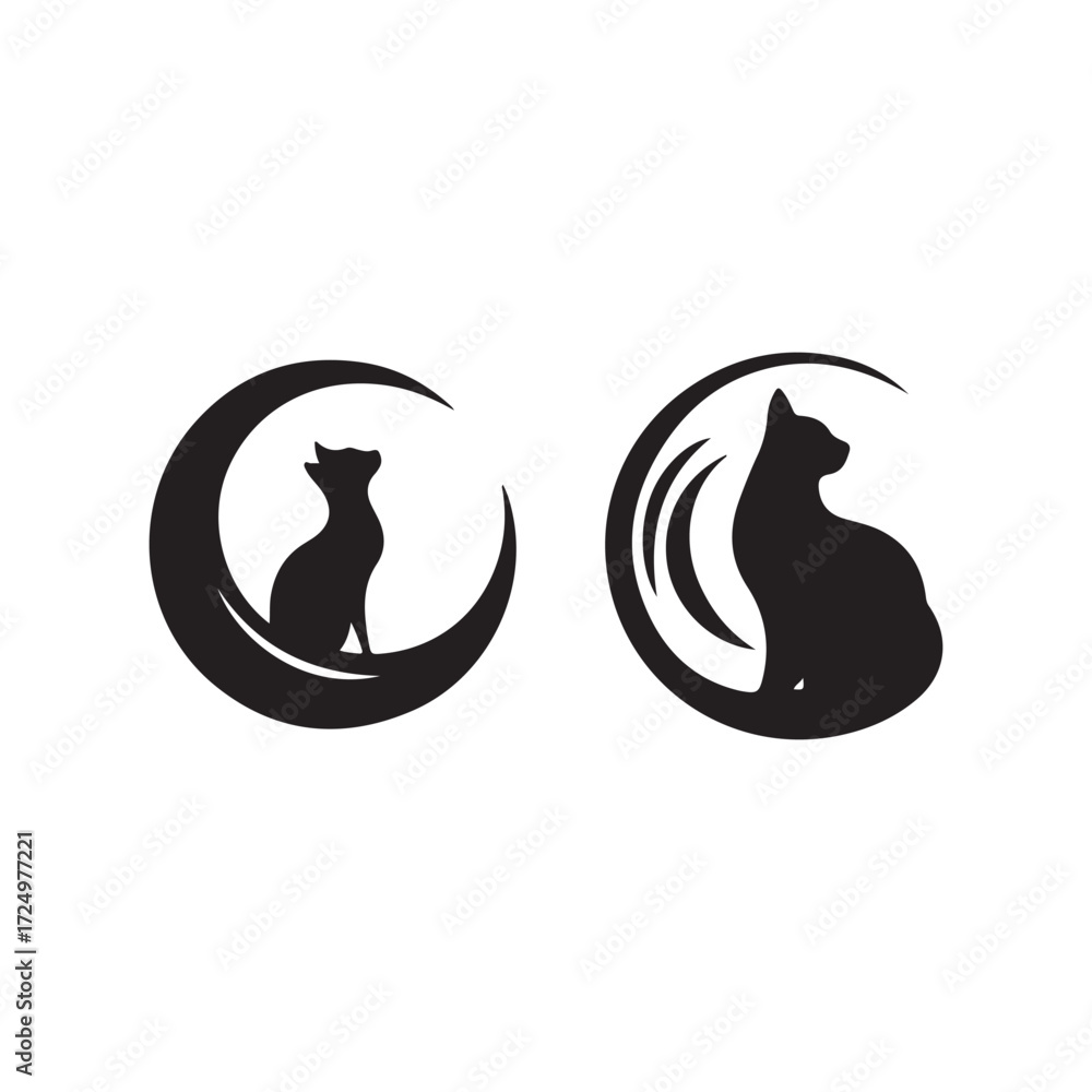 Fototapeta premium Vector cat design Icon logo 