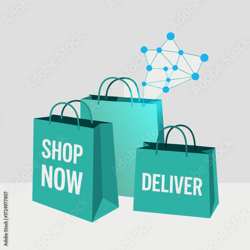 shopping bags with sale sign