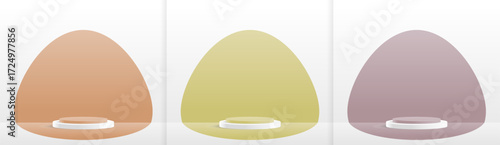 Paper cut of minimal scene with pink peach cylinder podium with pastel wavy layered paper art backdrop for product display on pink background. Product presentation, mock up, show cosmetic. Vector