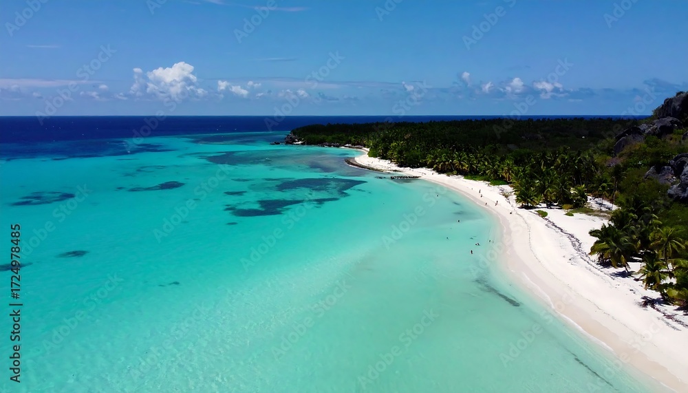 Fototapeta premium Tropical island beach panorama