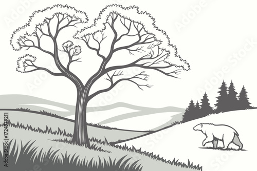 Streetwear Style Vector: Man Walking and Sneaker Illustration