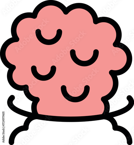 Brain damage icon representing memory loss and cognitive decline, symbolizing neurological disorders and mental health challenges