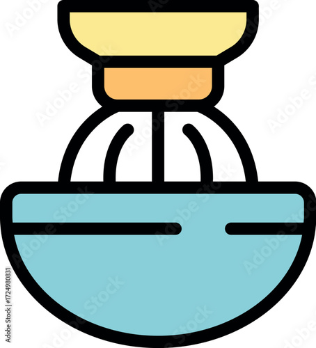 Simple hand juicer extracting juice from citrus fruit, healthy lifestyle and vitamin c concept