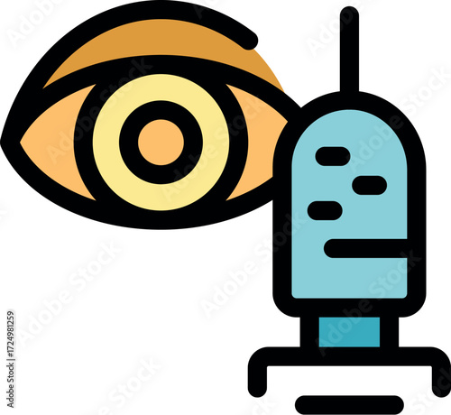 Eye undergoing a medical procedure involving specialized equipment, highlighting advancements in eye care technology