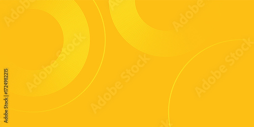 Abstract yellow abstract background with circular shapes composition art