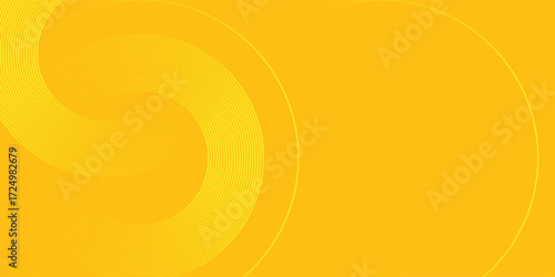 Abstract yellow abstract background with circular shapes composition art