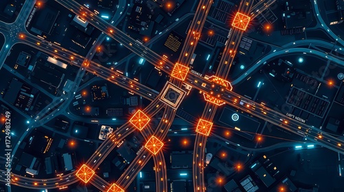 Gateway mesh beacons on urban grid