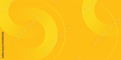 Abstract yellow abstract background with circular shapes composition art