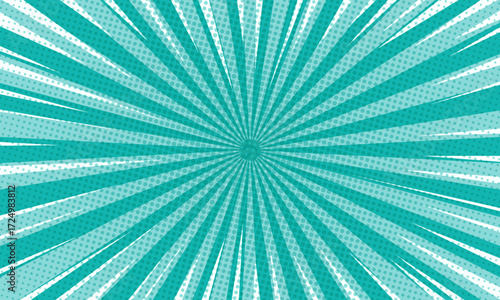 Pop art background for poster or book in light Green color. flat comics style design with halftone dots.
