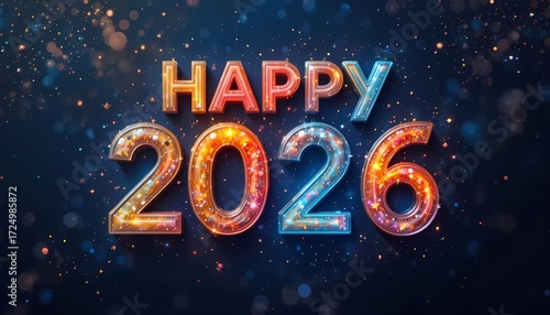 Happy New Year 2026: Dazzling Night of Celebrations! Ring in the New Year with a spectacular display of lights and a joyful countdown to an exciting year ahead.