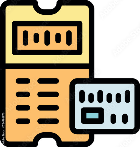 Electronic ticket payment system processing credit card payment using barcode technology