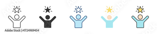 Motivation Icon Set Multiple Style Collection