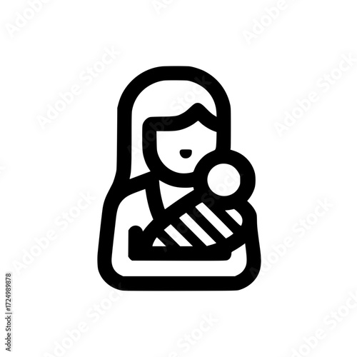 Mother with child in her arms representing comfort bonding and nurturing relationship