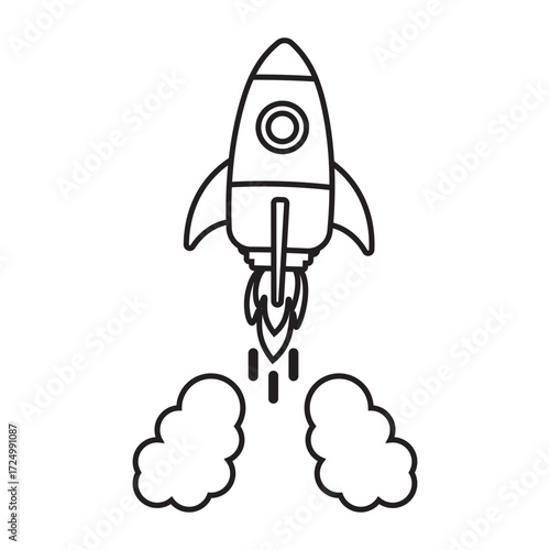 Startup Launch Line Icon