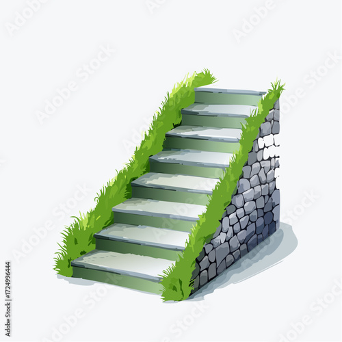 3d rendered illustration of a staircase
