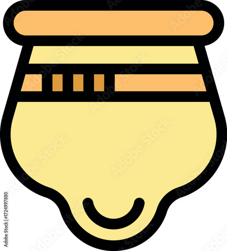 Honey pot icon symbolizing storage, preservation, and the deliciousness of natural honey