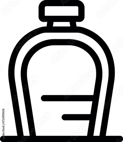 Horse riding stirrup protecting rider foot while riding, line icon illustration