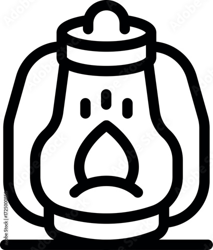Vintage kerosene lamp providing light in dark environments, a symbol of classic illumination