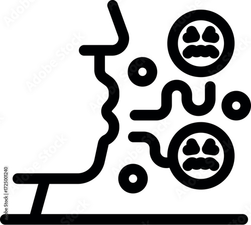 Bad breath with angry emoji reaction, representing halitosis and its social consequences