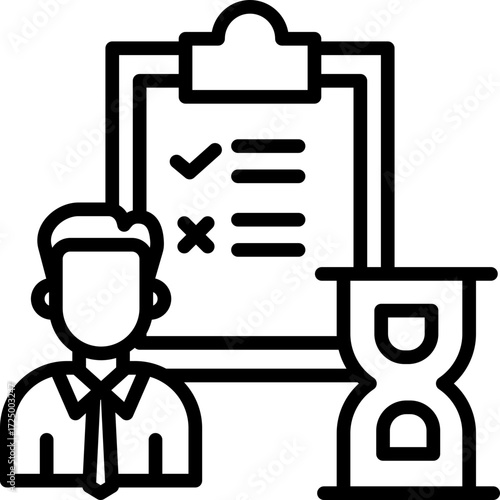 Time Management line icon