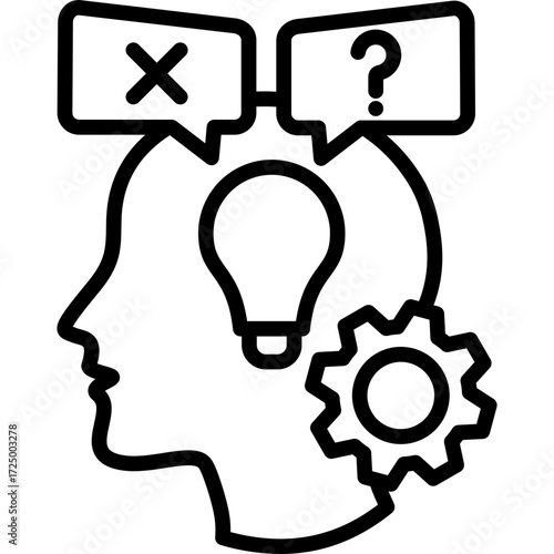 Critical Thinking line icon