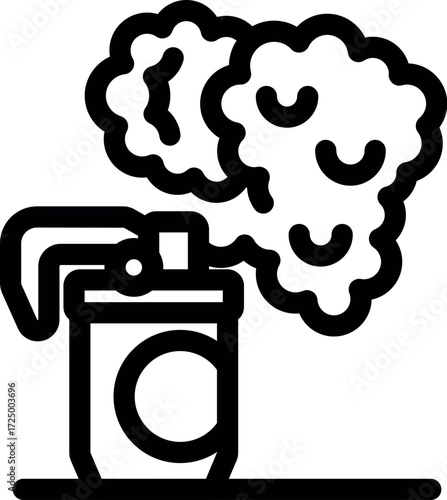 Smoke bomb is releasing a cloud of thick smoke creating a visually striking effect