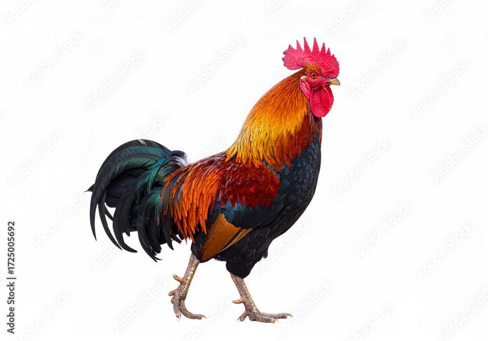 Fototapeta premium rooster isolated on white