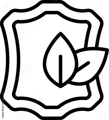 Eco leather label representing sustainable and environmentally friendly practices in the fashion industry