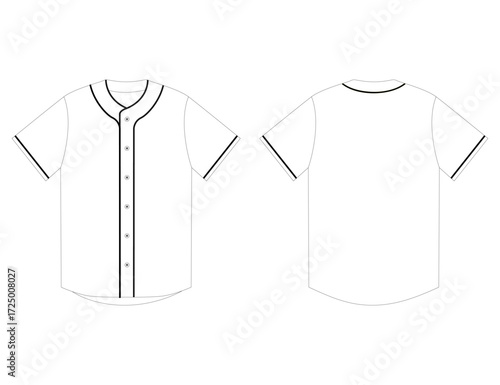 Baseball jersey template white raglan style