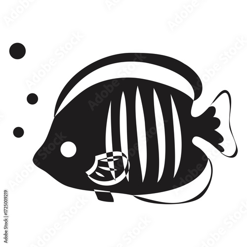 Icon angelfish black