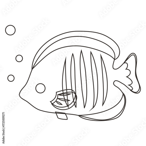 Icon angelfish line