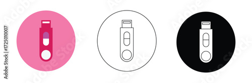  pregnancy test icon set.