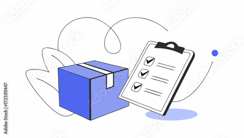 concept cardboard cartoon background phone and 3d notification 3d on notice on or parcel delivered check mark rendering creative white box smartphone order bell isolated design screen of ic 58650886 1