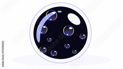 3d ball floating on iridescent white soap bubble foam bubbles rendering water background realistic transparent soap colors rainbow balloon 3d with 46345168 1