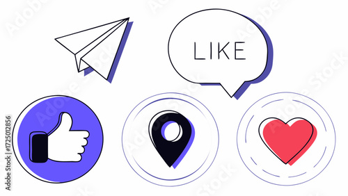 and social with vector and emoji icon valentine's design on 3d hearts buttons love beige messages illustration chat reaction cartoon set 3d red speech media isolated bubble white day likes  23488516 3