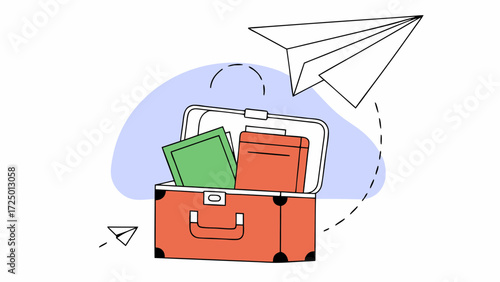 3d airplane rendering travel white summer icons camera set location paper earth with 3d pin yellow emoji suitcase and journey time cartoon design planet isolated concept on background photo 43942382 2