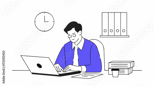 busy space business document man working latin doing businessman reading financial mature report manager office entrepreneur in computer analysing analyst laptop on banking using copy pc pa 44840564 1