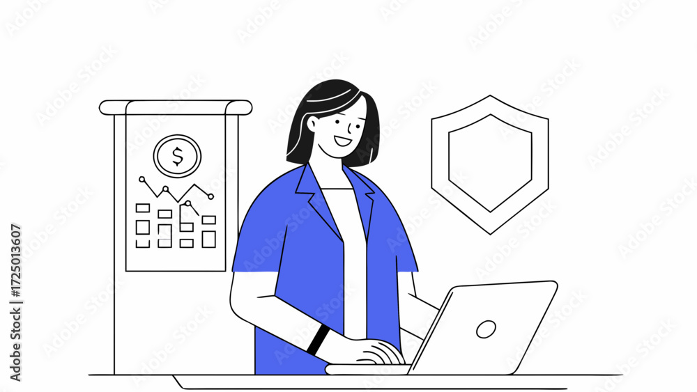 Fototapeta premium european fintech mature in for latin application at woman holding digital workplace using hispanic professional business ceo standing office tab tablet trading businesswoman looking at copy 97584317 1