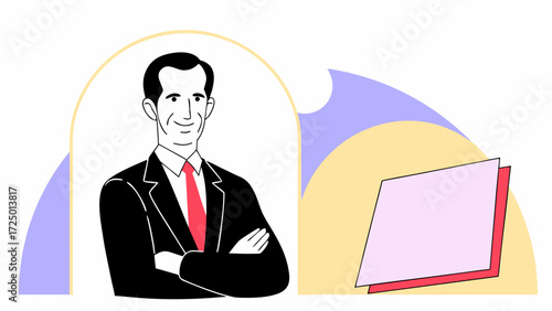 leader confident senior office businessman with crossed camera smiling at indian looking hispanic mature or latin good business copy age handsome male background on blur arms man with middl 81023144 1