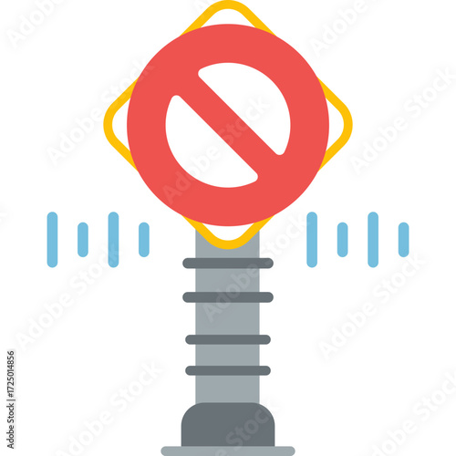 Stop Sign Icon Vector Element