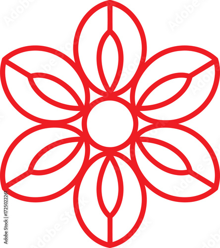 red flower vector