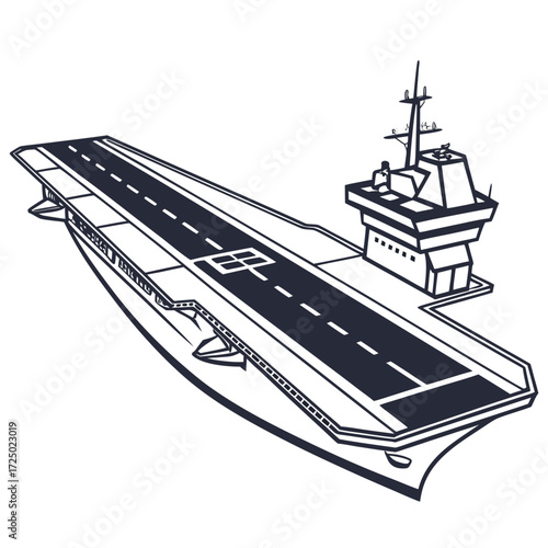 black and white aircraft carrier drawing clip art preview