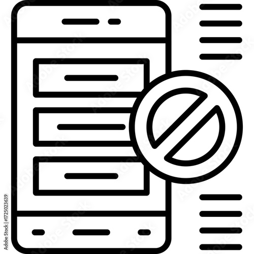 Block User Icon Vector Element