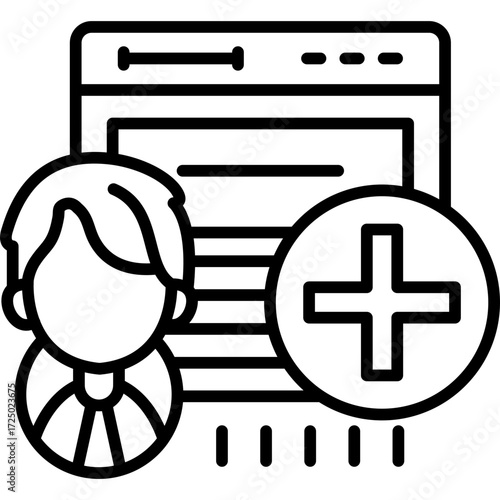 Add Friend Icon Vector Element
