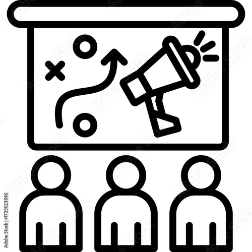 Pr Strategy line icon