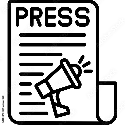 Press Release line icon