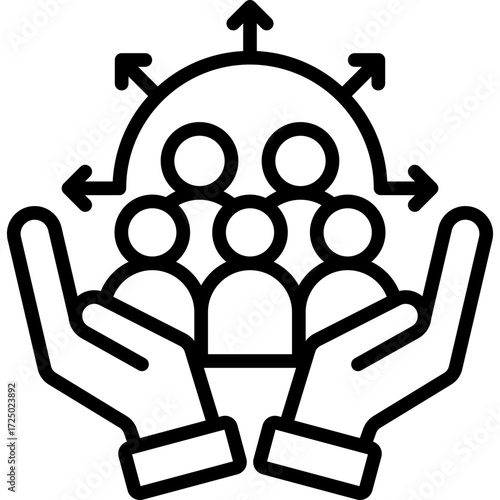 Community Outreach line icon